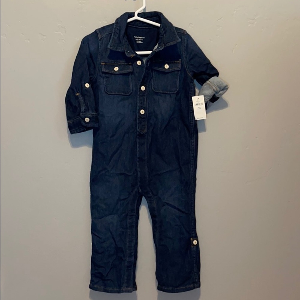 Baby boys denim jumpsuit
